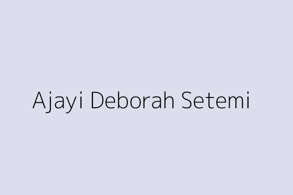 Ajayi Deborah Setemi
